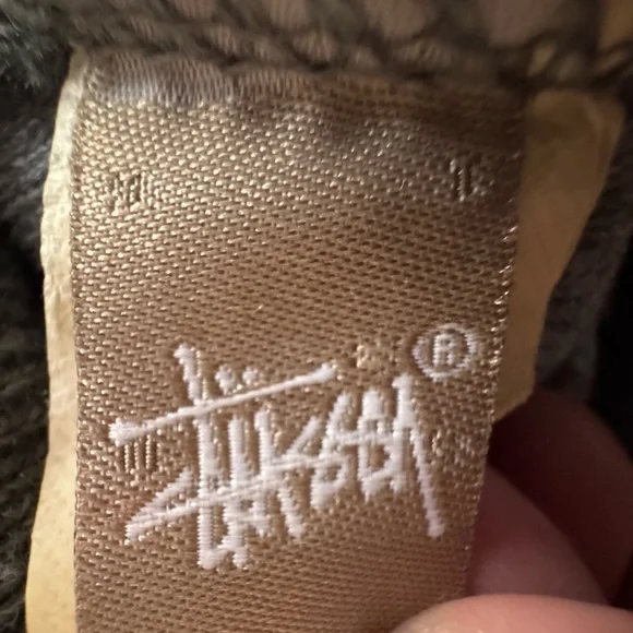 Stüssy Vintage All City Champs Gray Knit Beanie Hat Logo Patch One Size - Picture 4 of 5